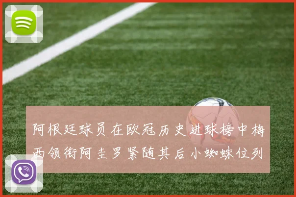 阿根廷球员在欧冠历史进球榜中梅西领衔阿圭罗紧随其后小蜘蛛位列第七